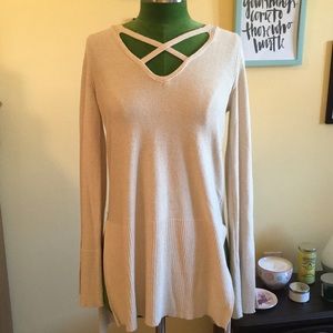 NWOT Free People Crisscross Sweater